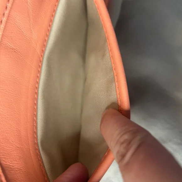 Coach Coral Leather Crossbody Purse Perforated Turnlock Bag - Picture 6 of 8